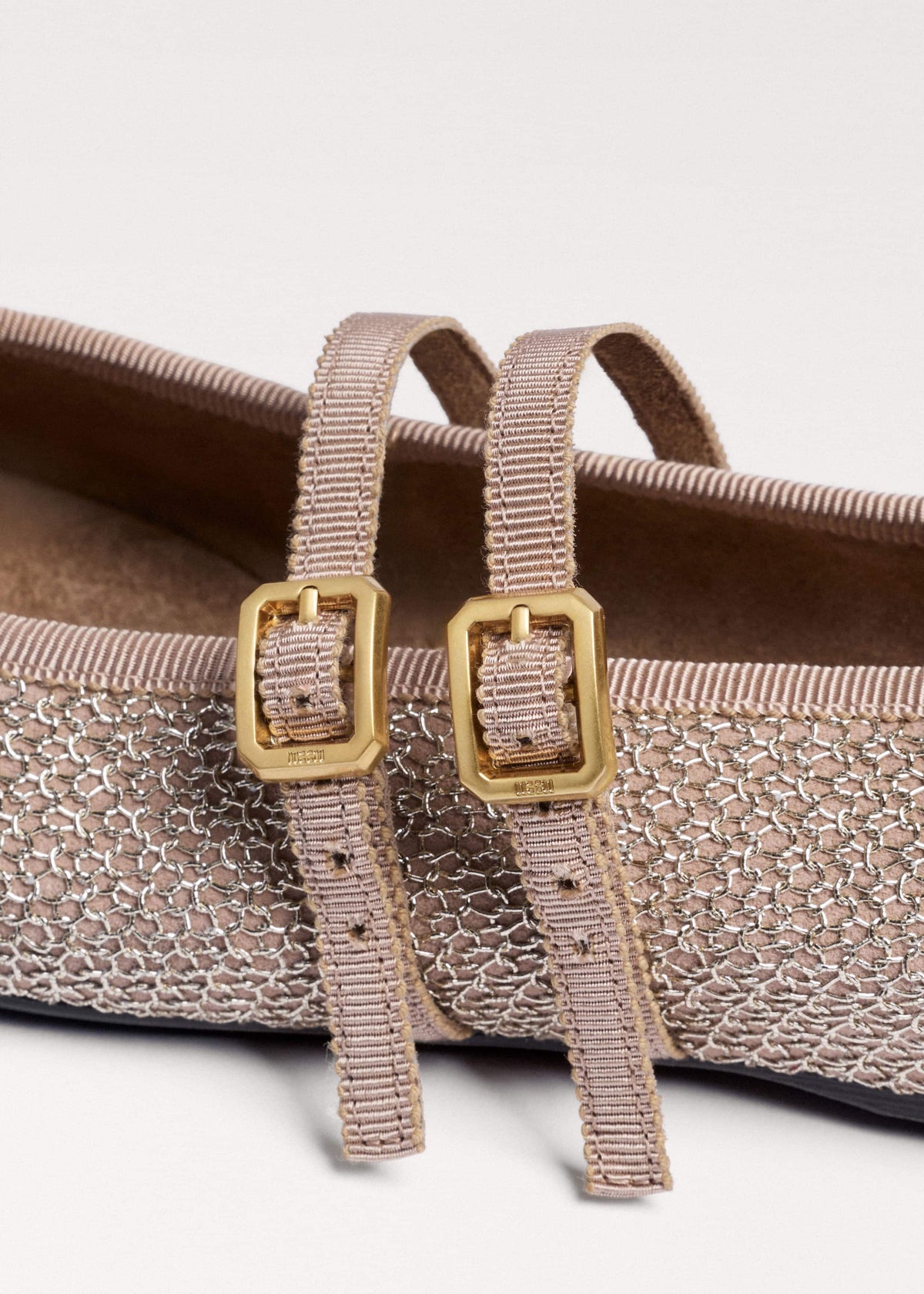 Gold Mesh AM-PM Ballet Flat | ME+EM Clothing|Accessories