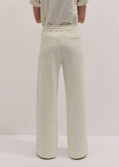 Cream Wide-Leg Track Pant | ME+EM Clothing