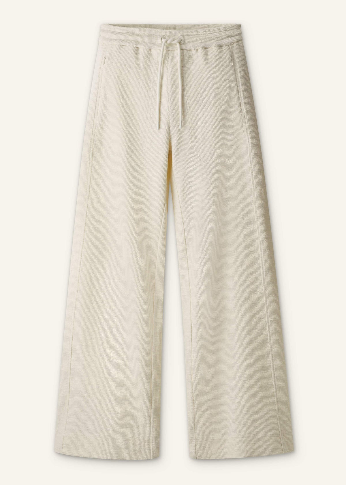 Cream Wide-Leg Track Pant | ME+EM Clothing