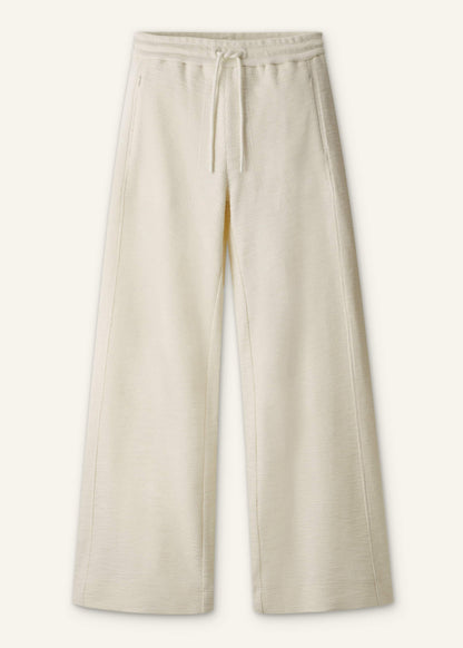 Cream Wide-Leg Track Pant | ME+EM Clothing