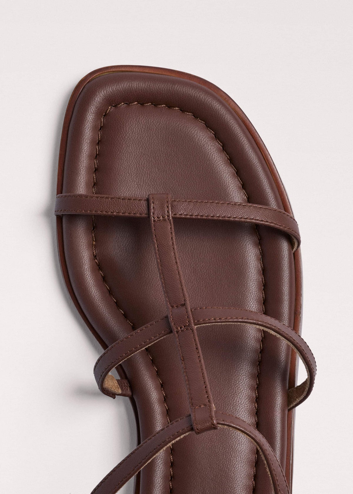 Dark Brown Caged Flat Sandal | ME+EM Clothing|Accessories