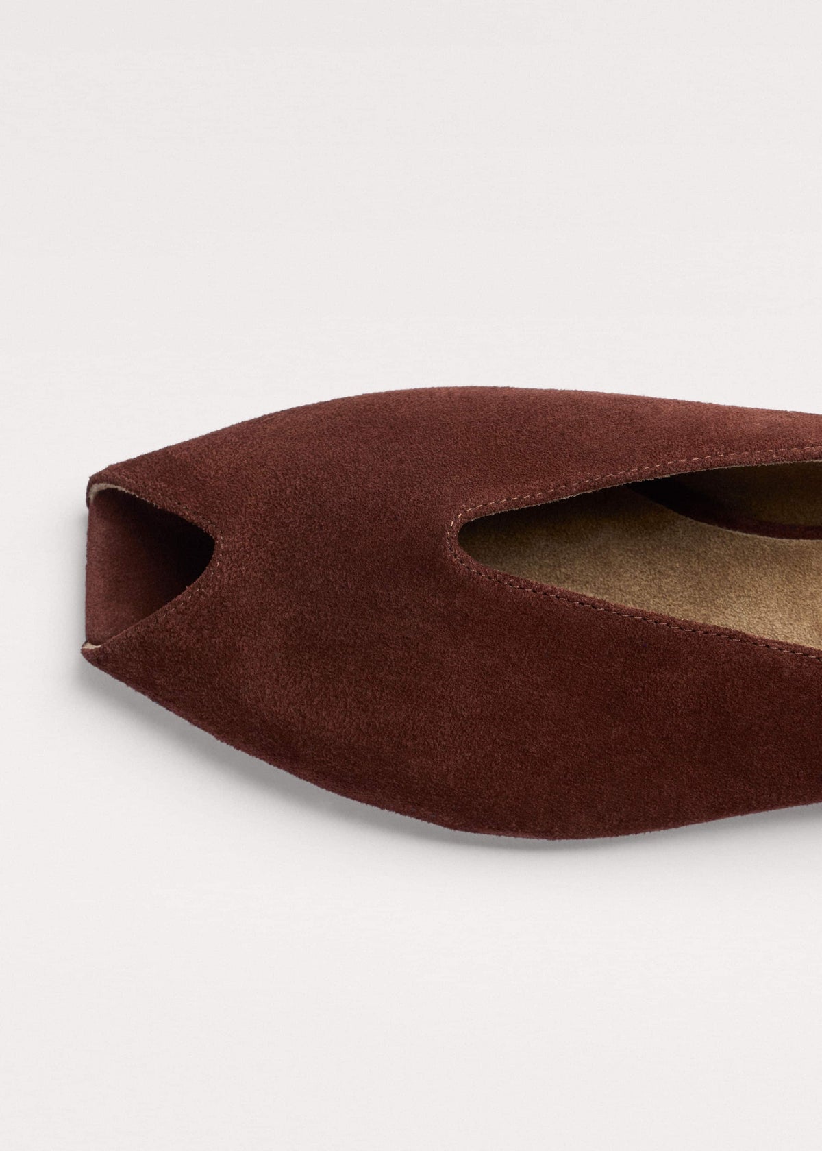 Cinnamon Brown Peep Toe Flat | ME+EM Clothing|Accessories