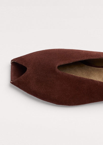 Cinnamon Brown Peep Toe Flat | ME+EM Clothing|Accessories