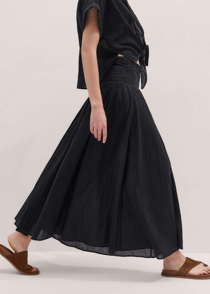 Black Relaxed Maxi Skirt | ME+EM Clothing