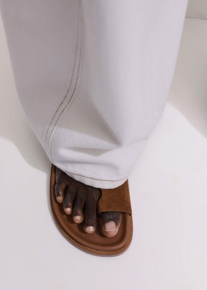 Tan Brown Asymmetric Sandal | ME+EM Clothing|Accessories