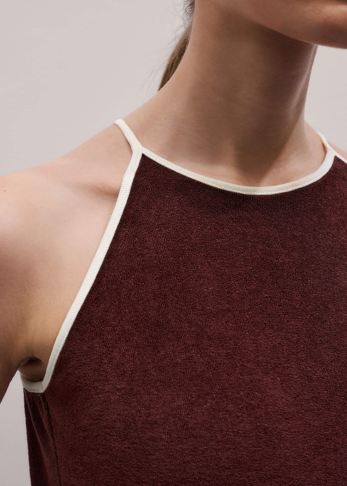 Cinnamon Brown Halterneck Top | ME+EM Clothing