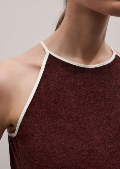 Cinnamon Brown Halterneck Top | ME+EM Clothing