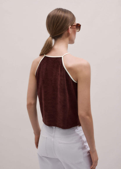 Cinnamon Brown Halterneck Top | ME+EM Clothing