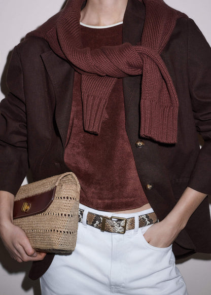 Cinnamon Brown Halterneck Top | ME+EM Clothing
