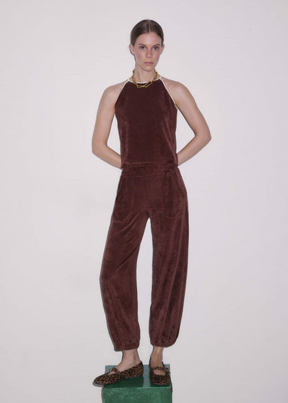 Cinnamon Brown Halterneck Top | ME+EM Clothing