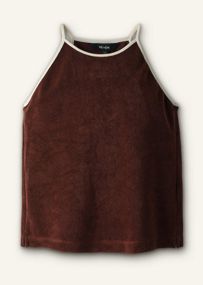 Cinnamon Brown Halterneck Top | ME+EM Clothing