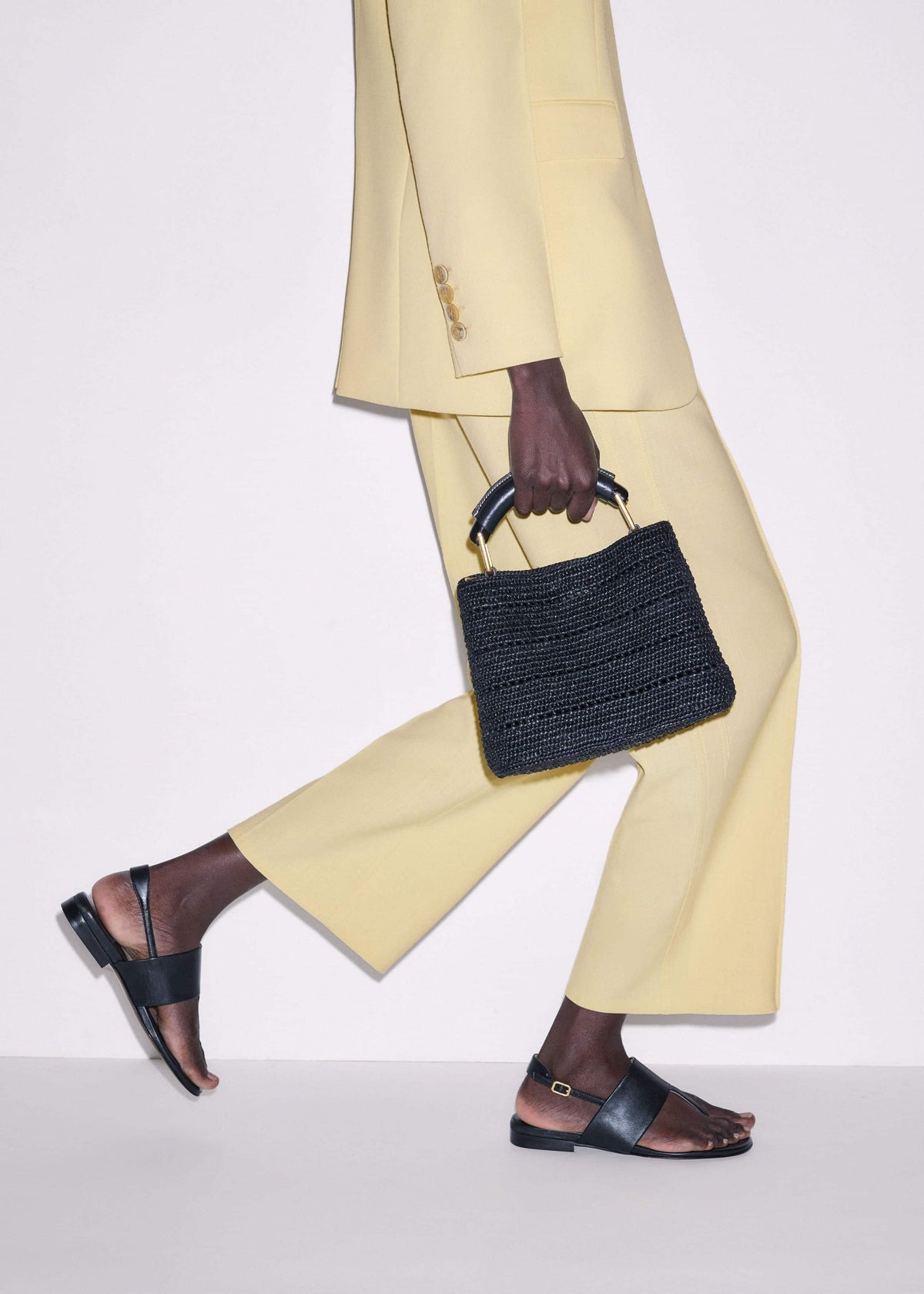 Black Minimal Sandal | ME+EM Clothing|Accessories
