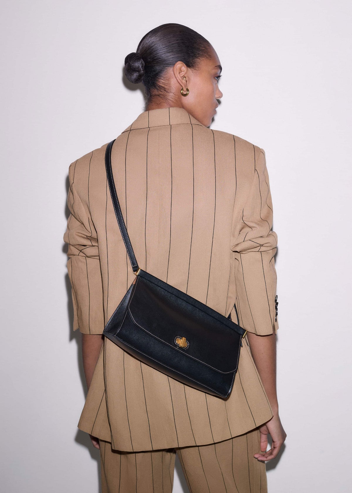 Black Tailored Clutch Bag | ME+EM Clothing|Accessories