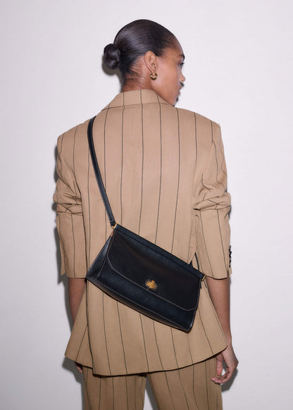 Black Tailored Clutch Bag | ME+EM Clothing|Accessories