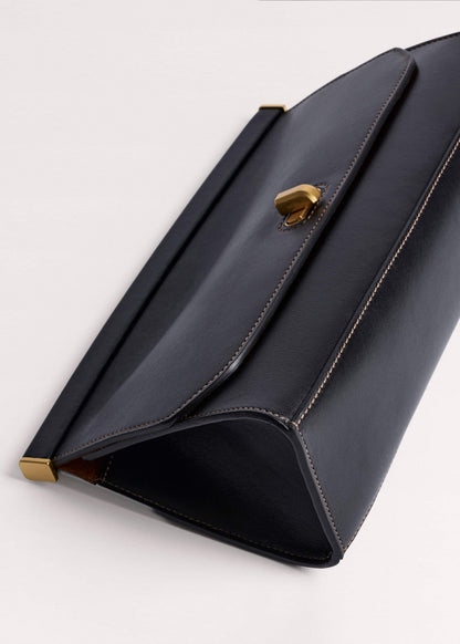 Black Tailored Clutch Bag | ME+EM Clothing|Accessories