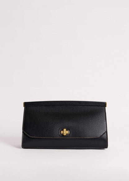 Black Tailored Clutch Bag | ME+EM Clothing|Accessories
