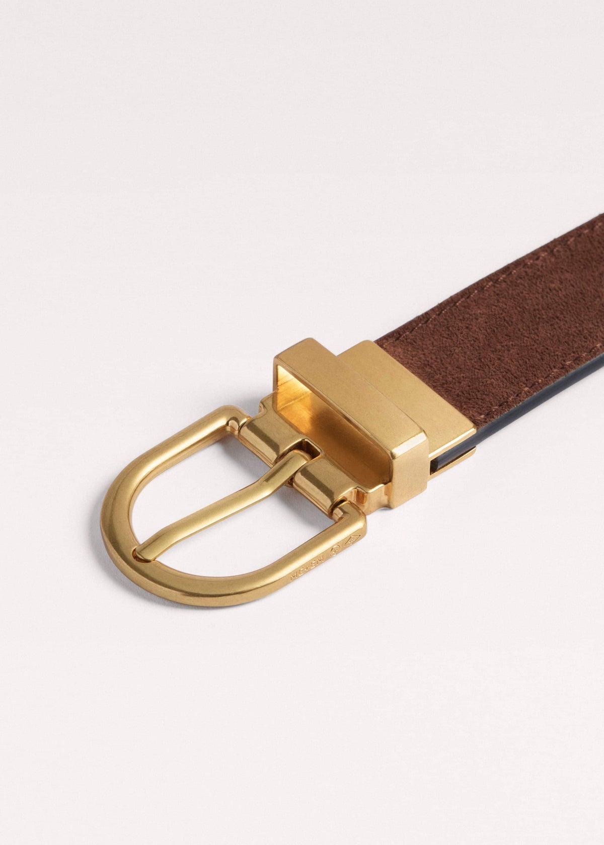 Chestnut Round Buckle Reversible Belt | ME+EM Clothing|Accessories