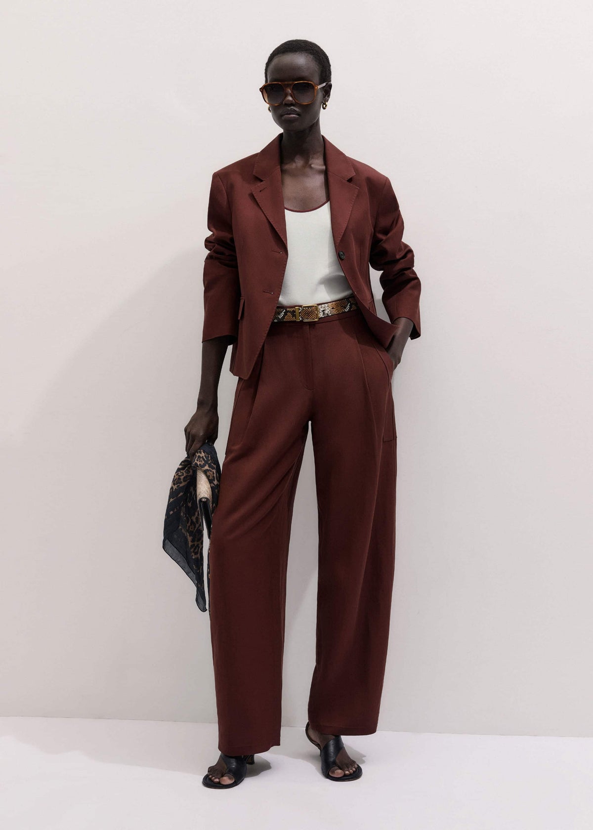 Cinnamon Brown Icon Oversized Blazer Suit | ME+EM Clothing
