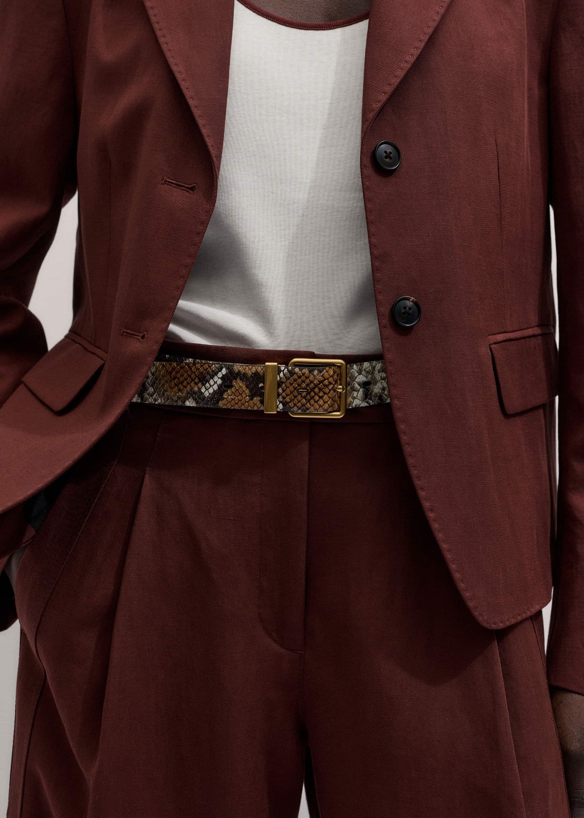 Cinnamon Brown Icon Oversized Blazer Suit | ME+EM Clothing