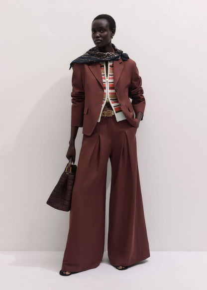 Cinnamon Brown Icon Oversized Blazer Suit | ME+EM Clothing