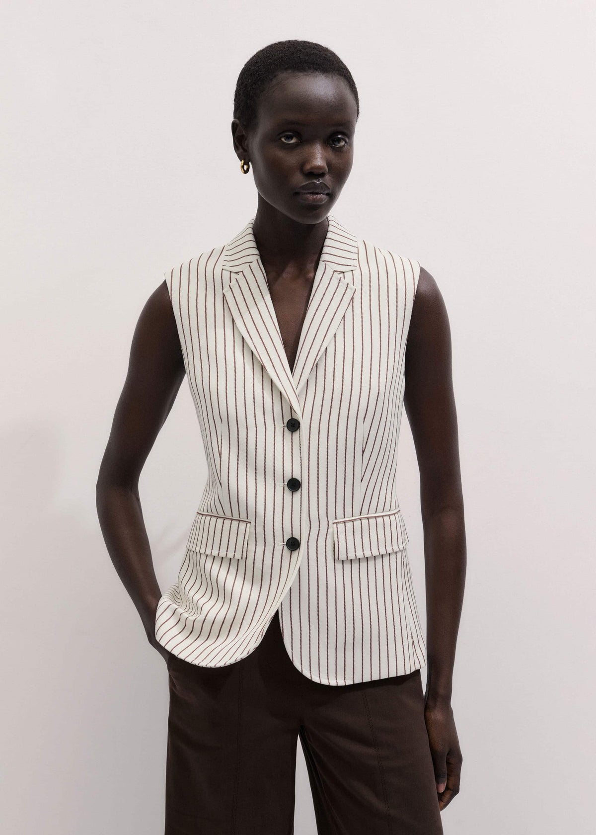 Ivory Slim Vest | ME+EM Clothing