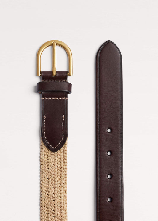 Natural Round Raffia Summer Belt | ME+EM Clothing|Accessories