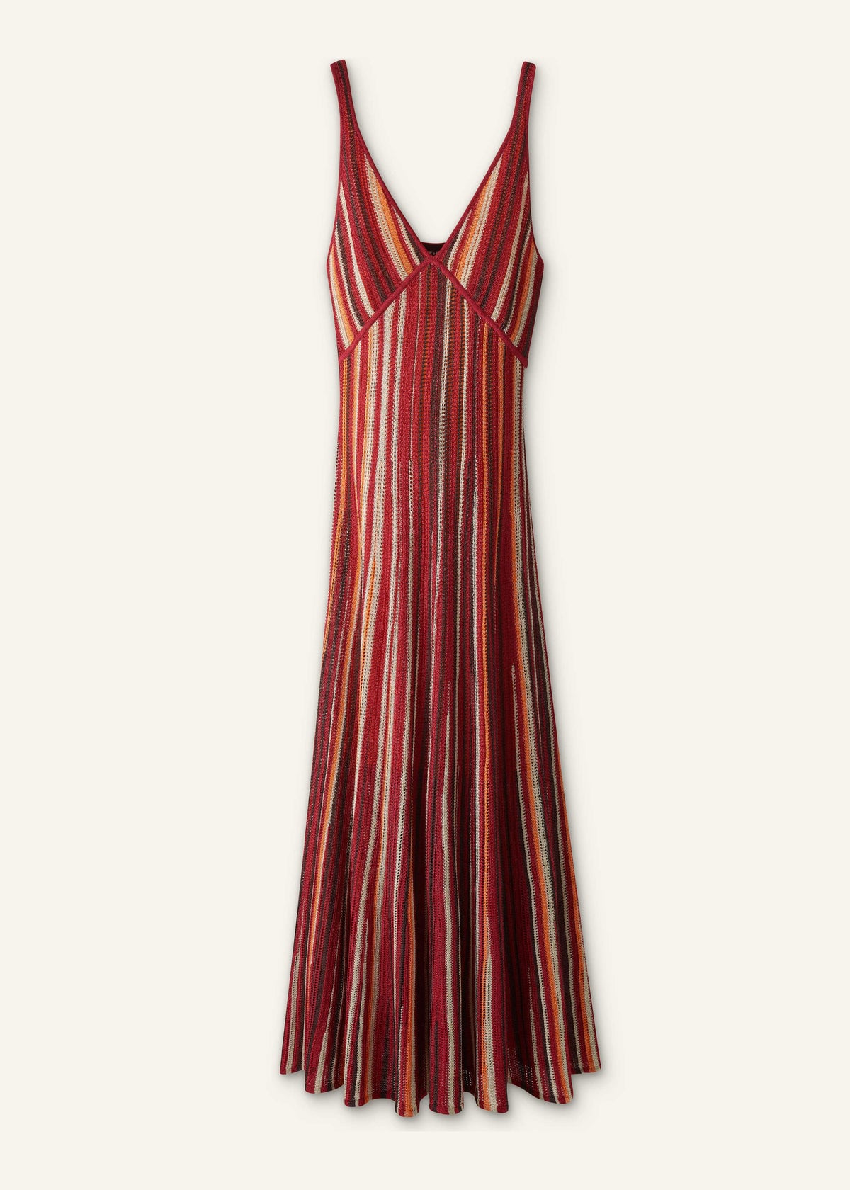 Red Metallic Knit Maxi Dress | ME+EM Clothing