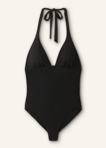 Black Adjustable Halterneck Swimsuit | ME+EM Clothing