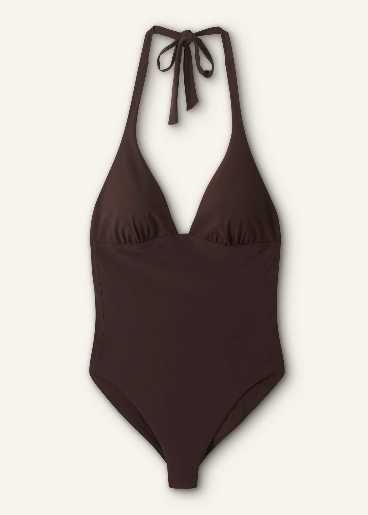 Brown Adjustable Halterneck Swimsuit | ME+EM Clothing