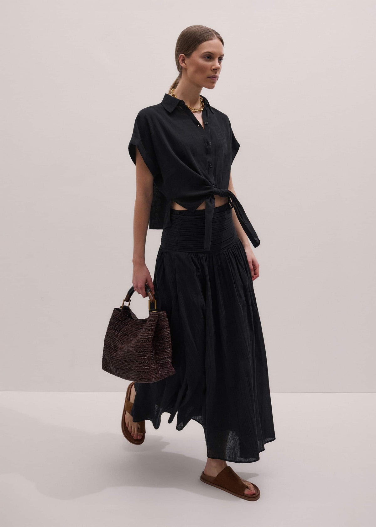 Black Beach Shirt Co-ord | ME+EM Clothing