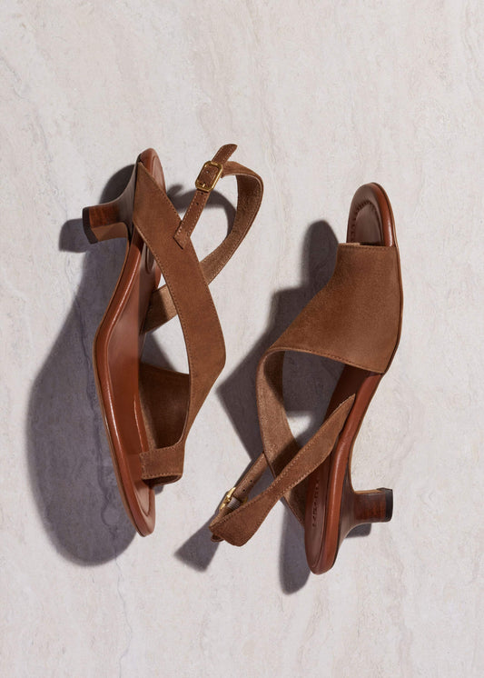 Brown Asymmetric Heel | ME+EM Accessories