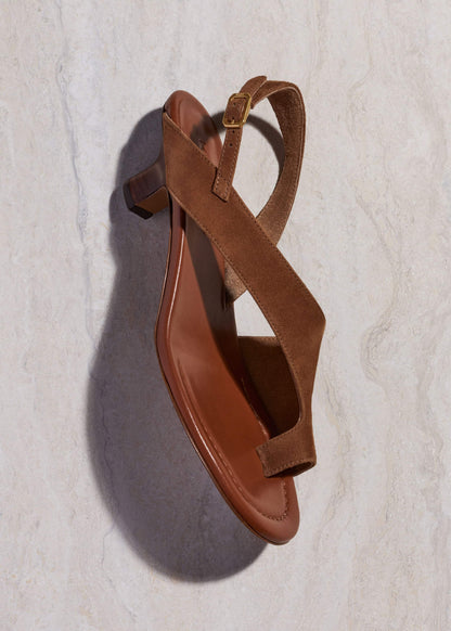Brown Asymmetric Heel | ME+EM Accessories