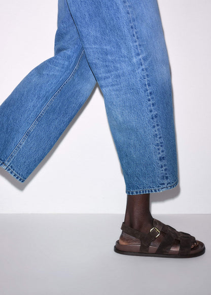 Dark Brown Open Toe Fisherman Sandal | ME+EM Accessories