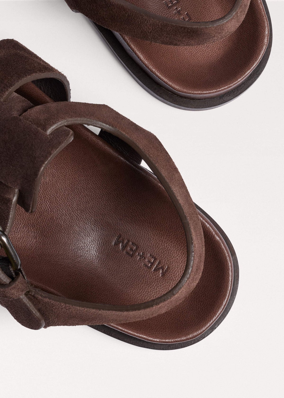 Dark Brown Open Toe Fisherman Sandal | ME+EM Accessories