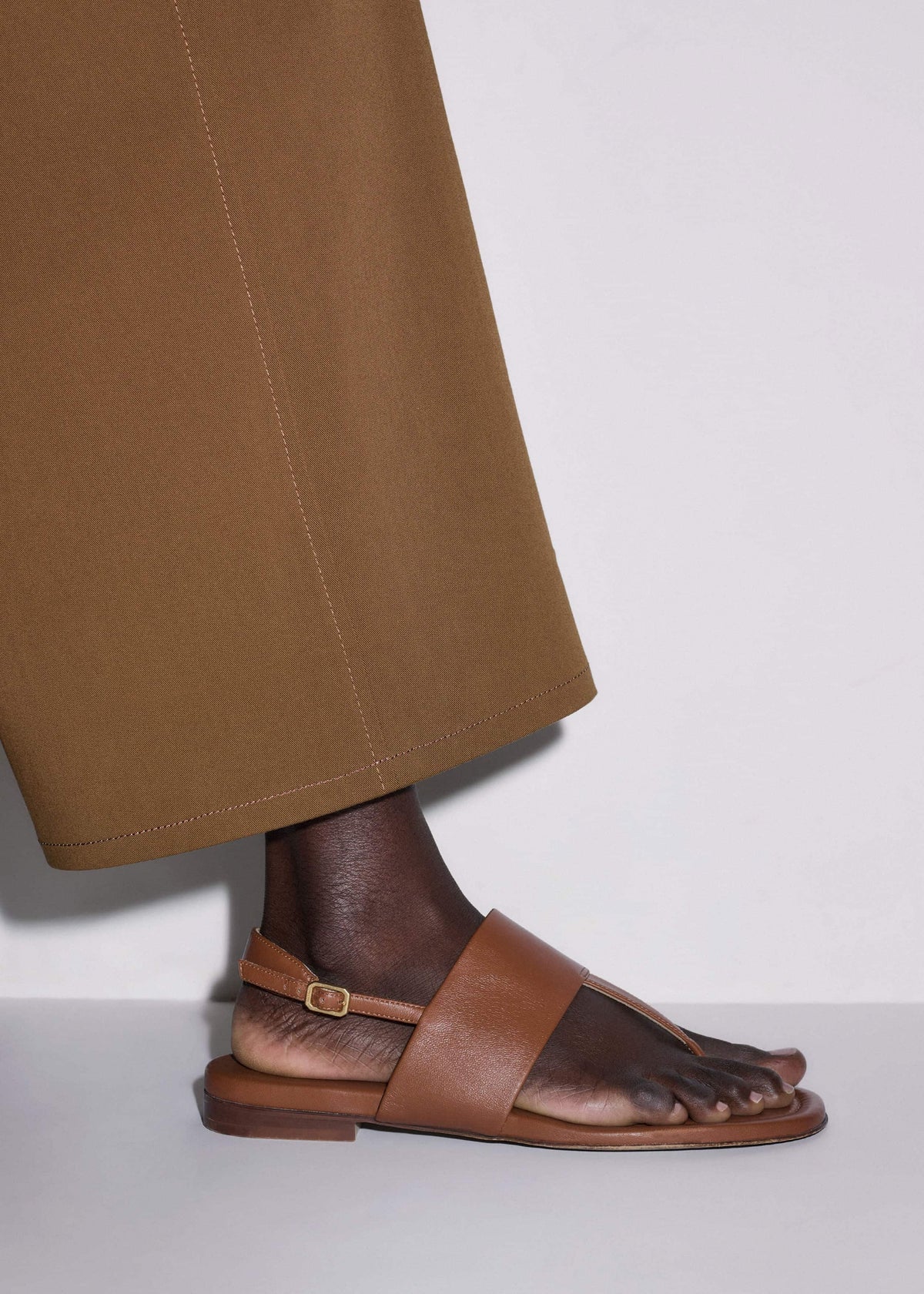 Brown Minimal Sandal | ME+EM Accessories