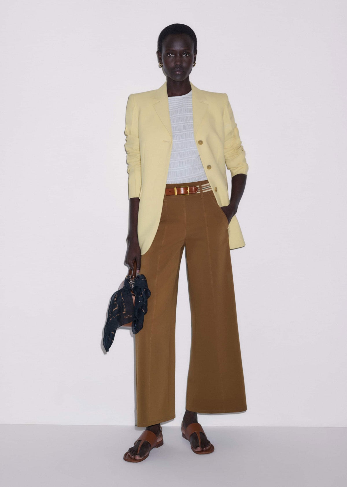 Brown Minimal Sandal | ME+EM Accessories