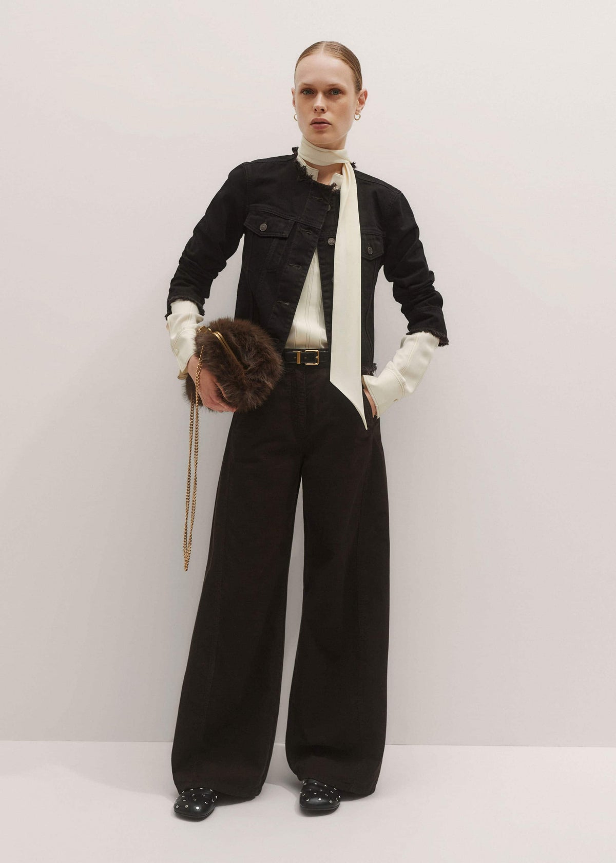 Black Studded Slipper | ME+EM Accessories