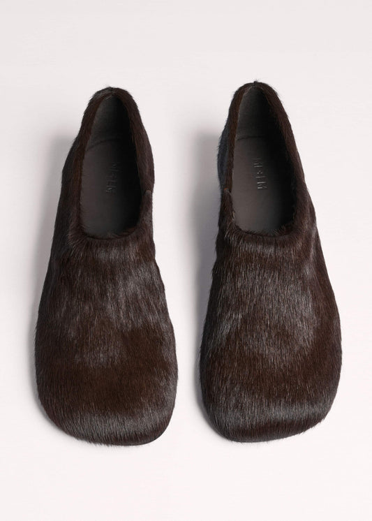 Brown Asymmetric Slipper | ME+EM Accessories