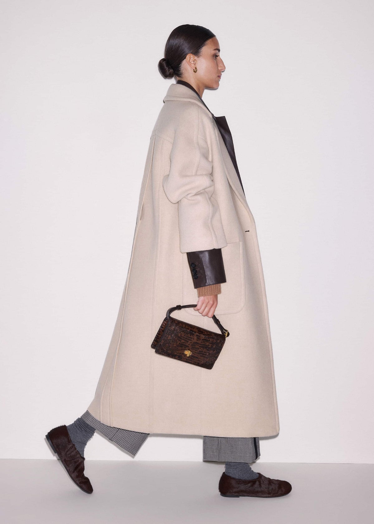 Brown Asymmetric Slipper | ME+EM Accessories