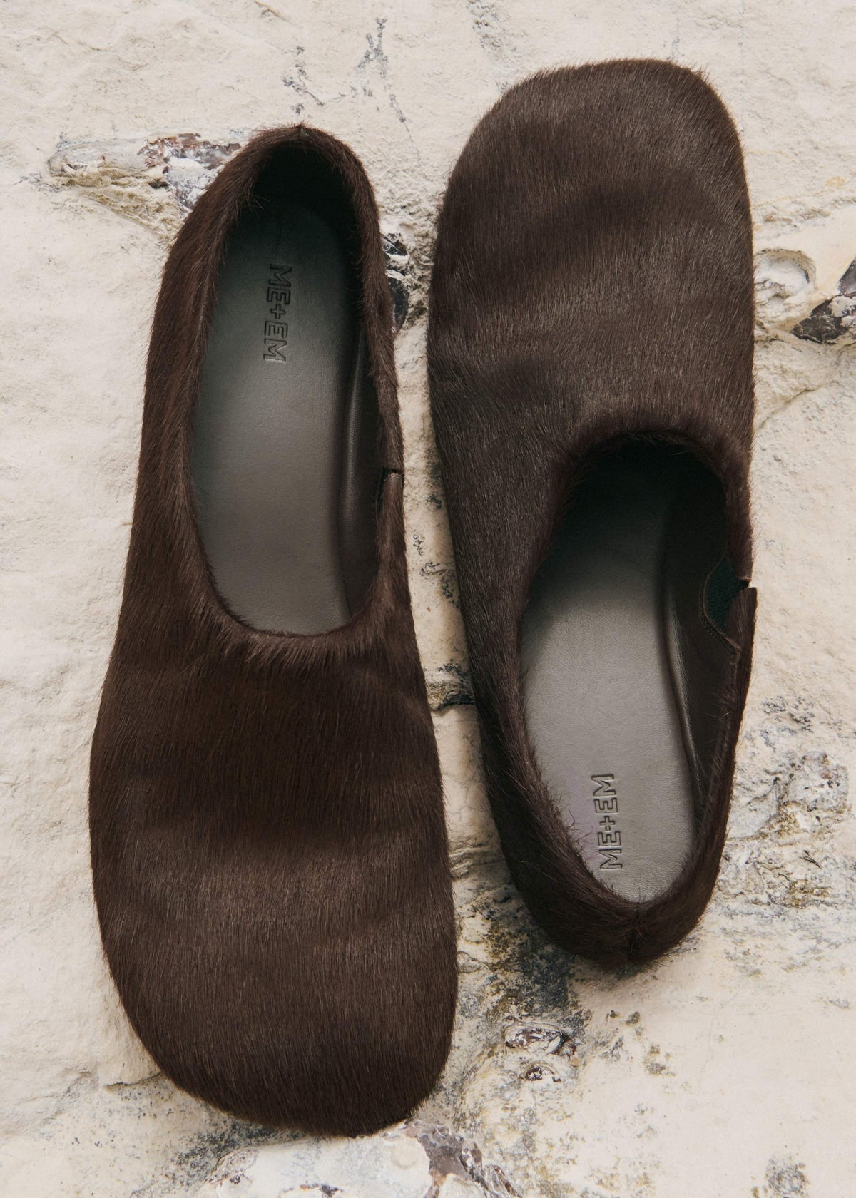 Brown Asymmetric Slipper | ME+EM Accessories