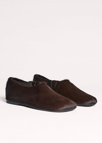 Brown Asymmetric Slipper | ME+EM Accessories