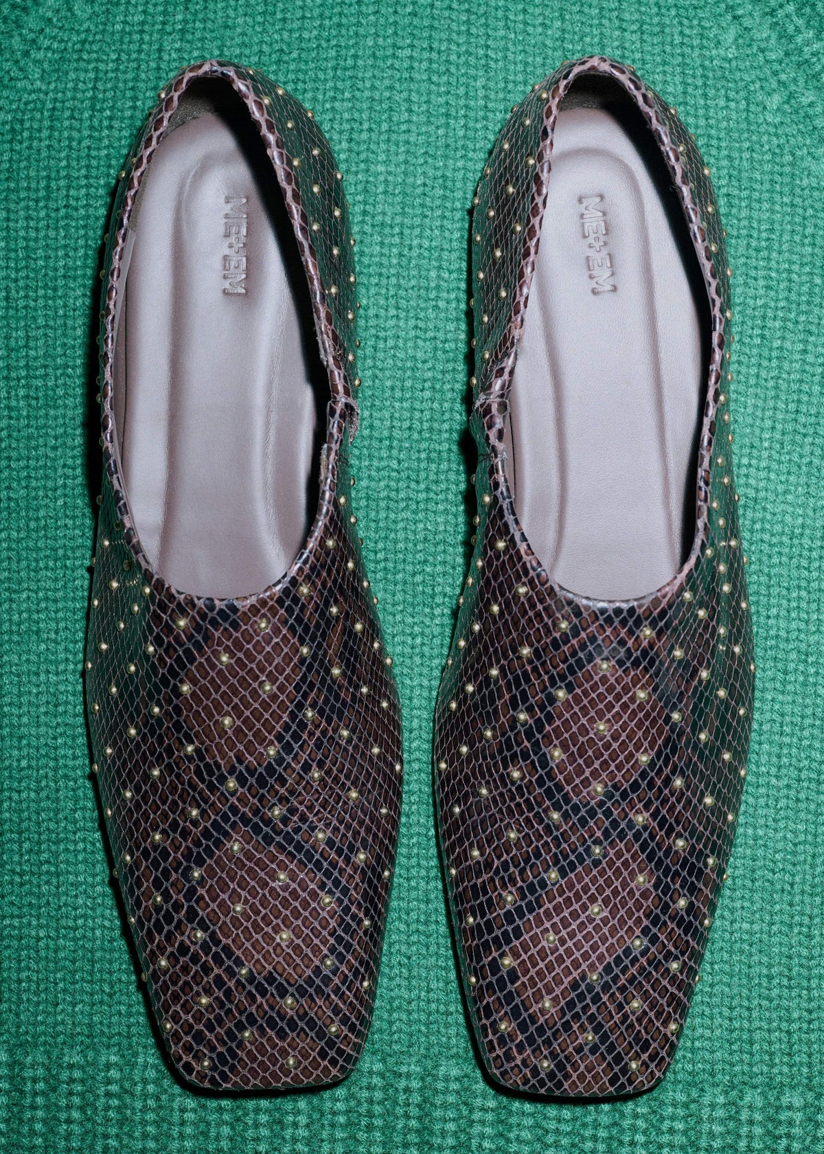 Brown Square Toe Slipper | ME+EM Accessories