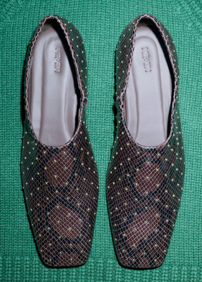 Brown Square Toe Slipper | ME+EM Accessories