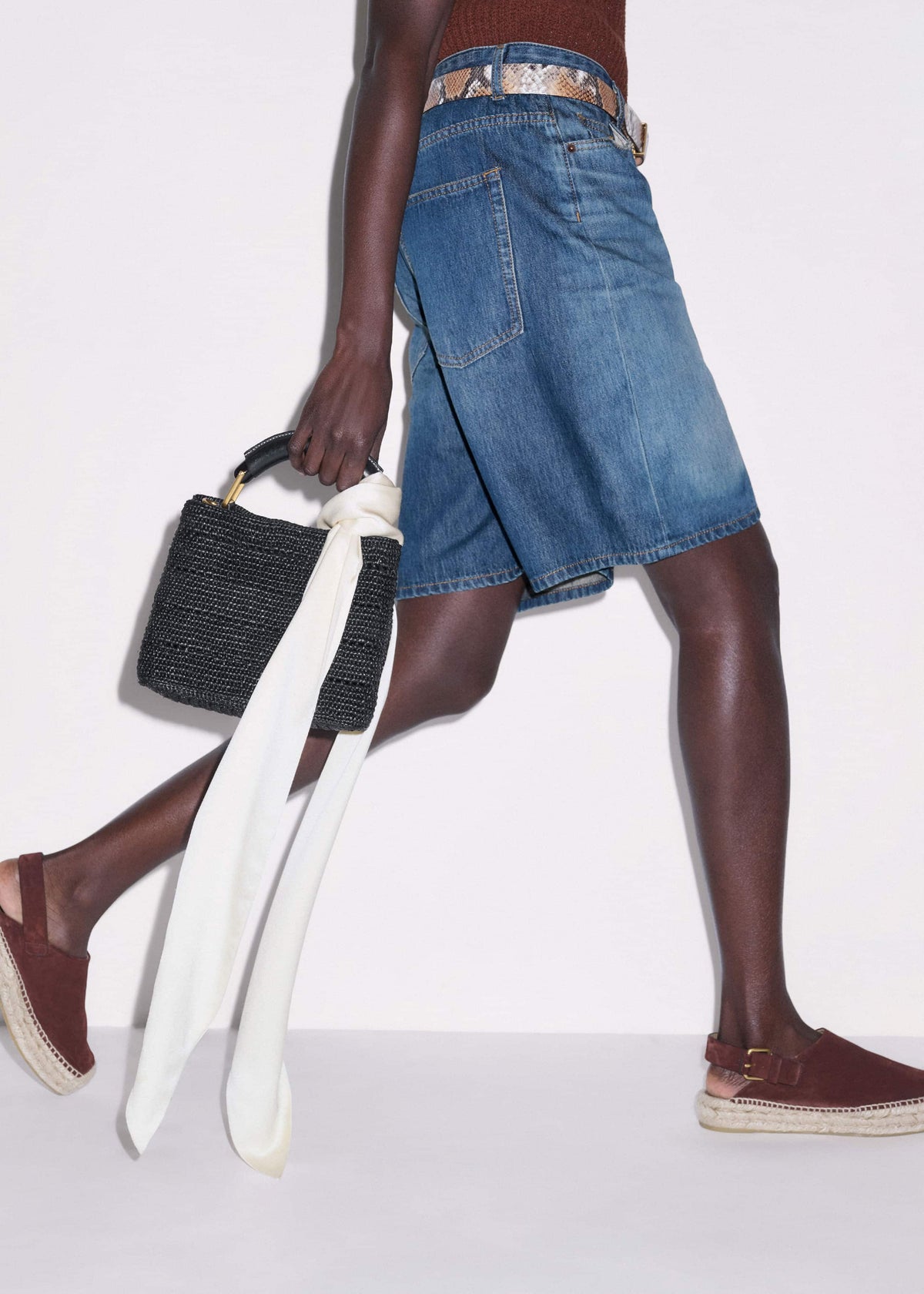 Dark Cinnamon Suede Slingback Espadrille | ME+EM Accessories