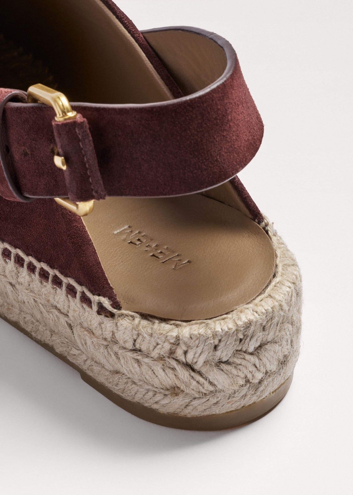 Dark Cinnamon Suede Slingback Espadrille | ME+EM Accessories