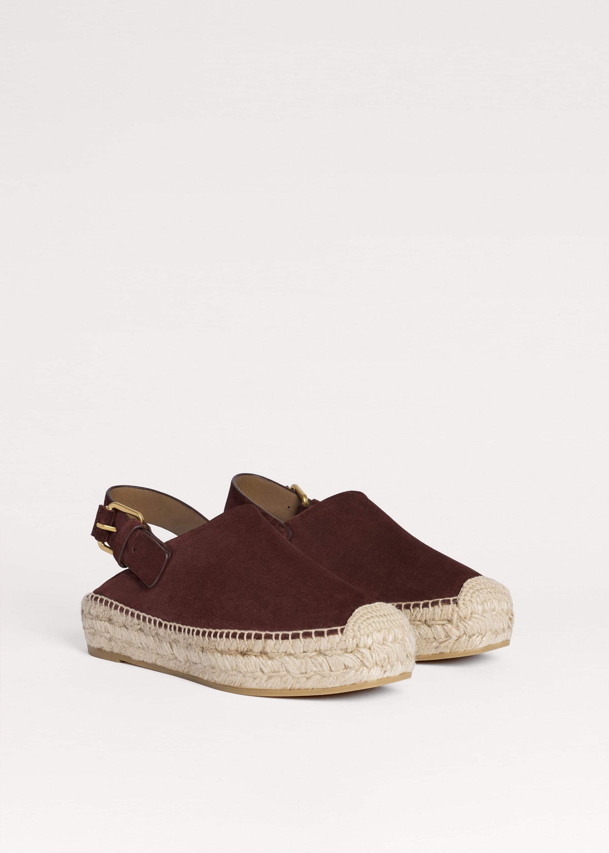 Dark Cinnamon Suede Slingback Espadrille | ME+EM Accessories