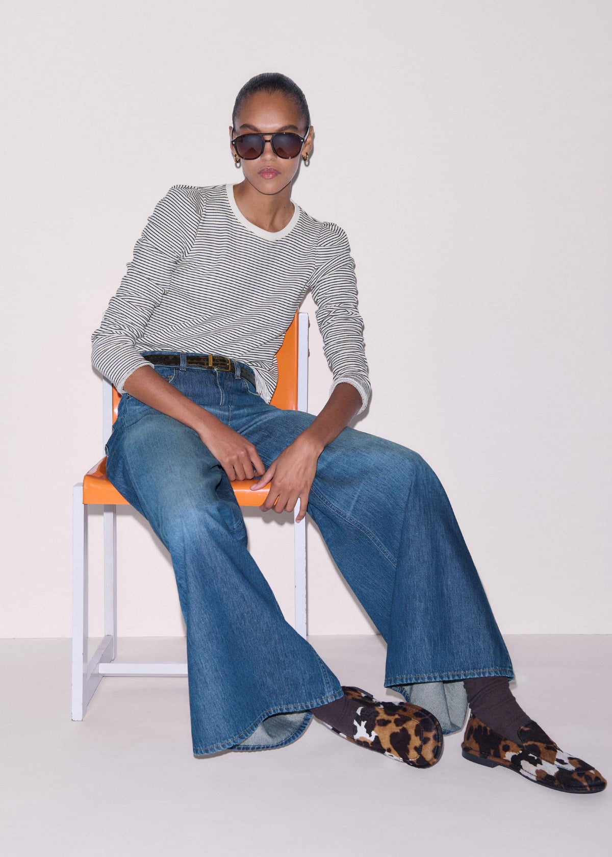 Brown Cow Print Travel Loafer | ME+EM Accessories