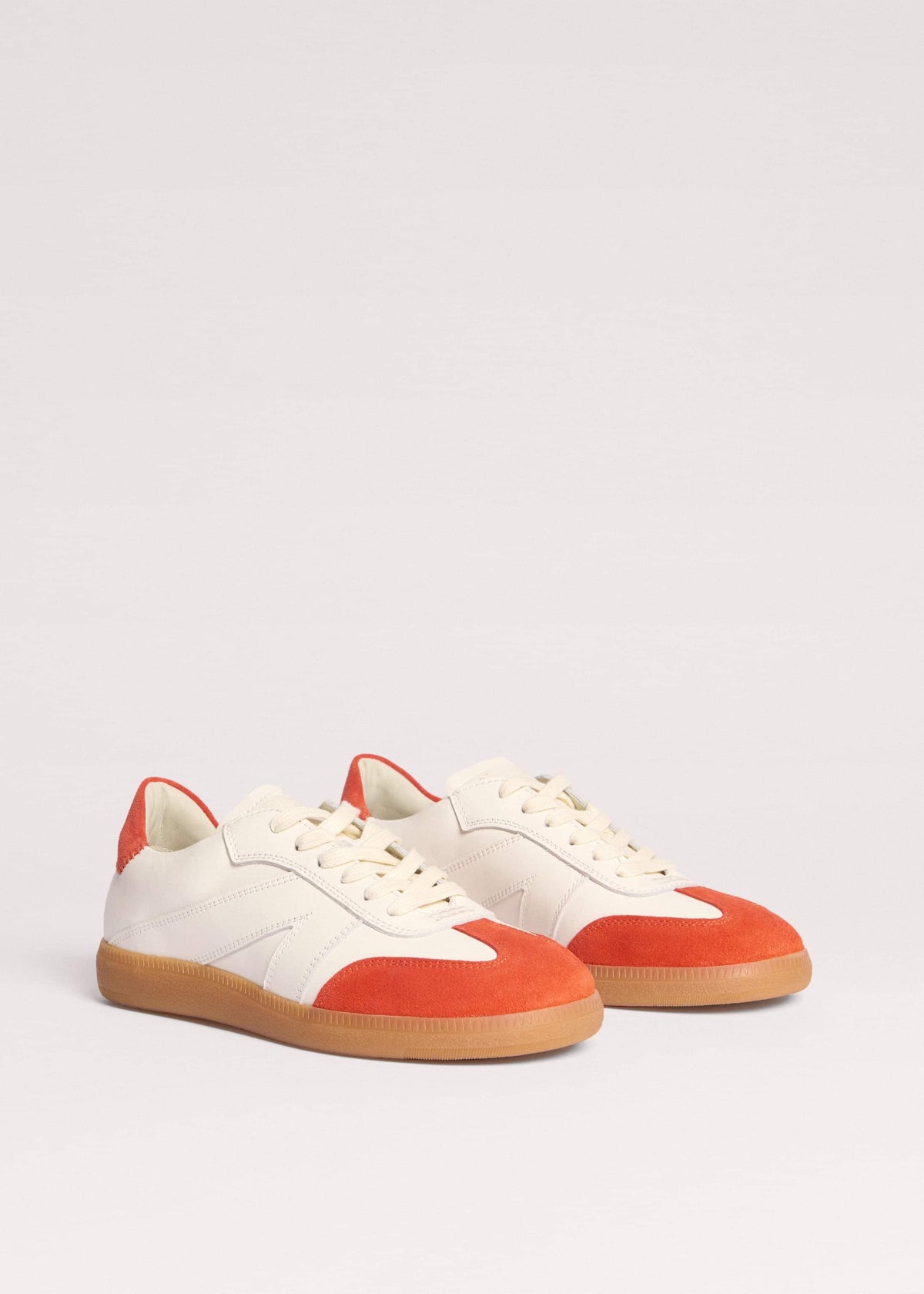 White + Orange Retro Trainer | ME+EM Accessories