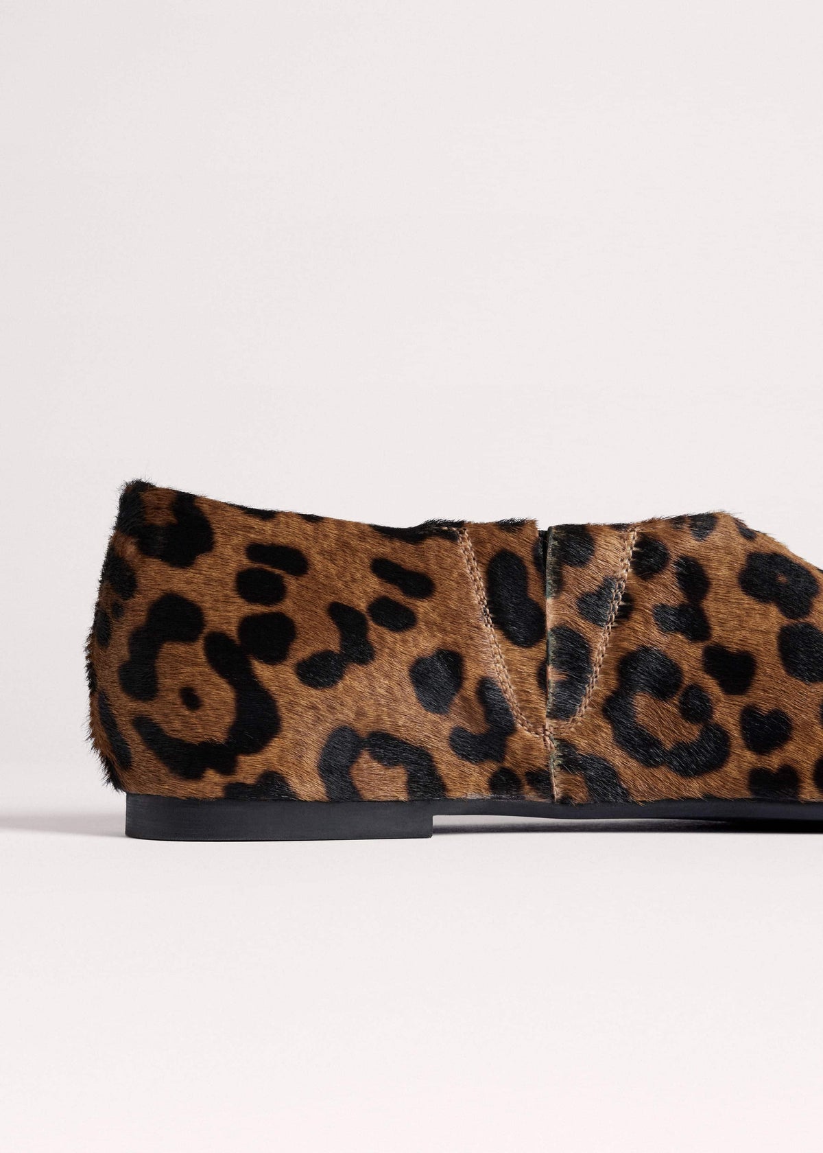 Dark Brown Leopard Print Asymmetric Slipper | ME+EM Accessories