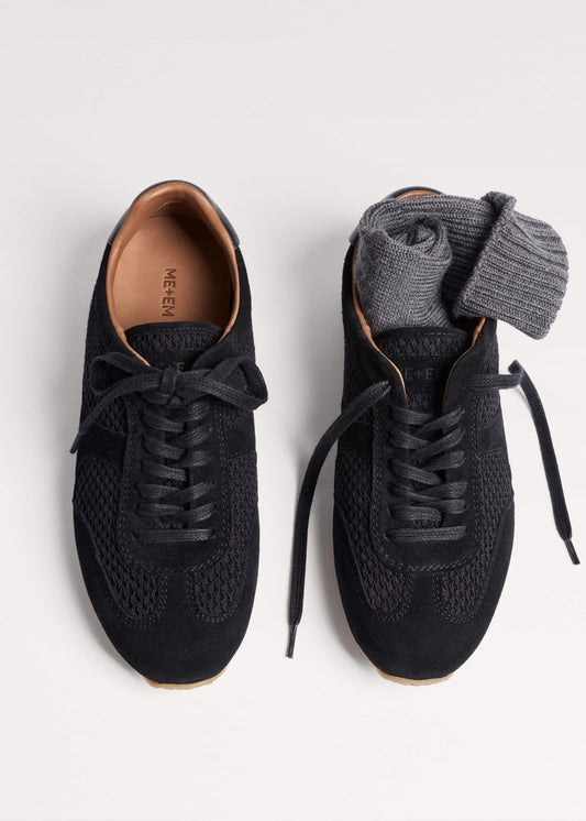 Black Mesh Retro Runner Sneaker | ME+EM Accessories